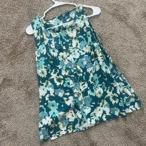 Halogen ruffle floral blouse